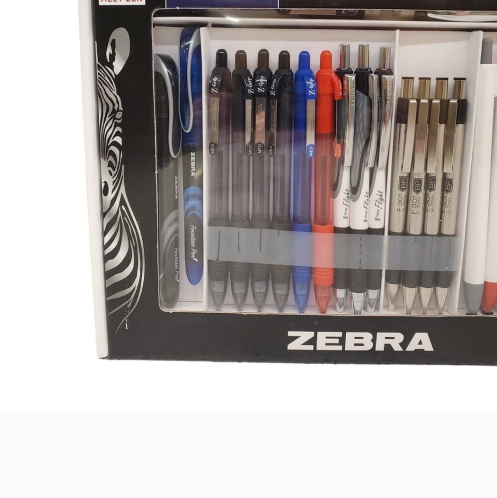 Zebra Pens Combo Pack Writing Refresh 26 Count Z-Grip ClickArt Fountain … - Picture 3 of 11